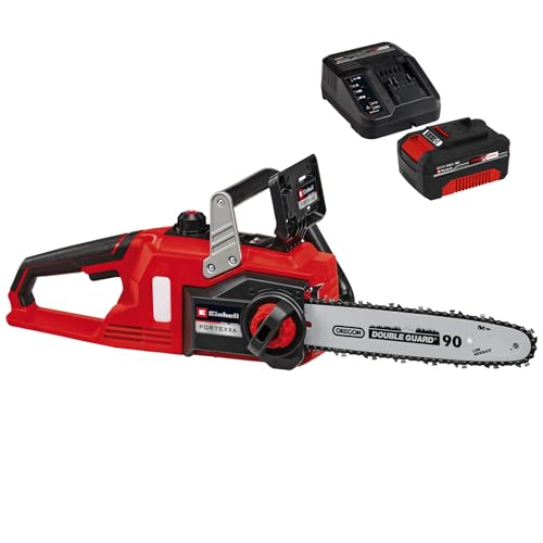 Einhell Akku-Kettensäge FORTEXXA 18/30 Power X-Change (Li-Ion, 18V, bürstenloser Motor, 30 cm Schwert, max. 4.300 min-1, inkl. 4,0 Akku & Ladegerät) von Einhell