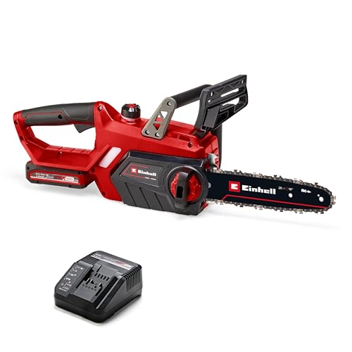 Einhell Akku-Kettensäge GE-LC 18/25-1 Li Kit Power X-Change (18 V, 23 cm Schnittlänge, 4,5 m/s Kettengeschwindigkeit, autom. Kettenschmierung, inkl. 1x 3,0 Ah Akku + Ladegerät) von Einhell