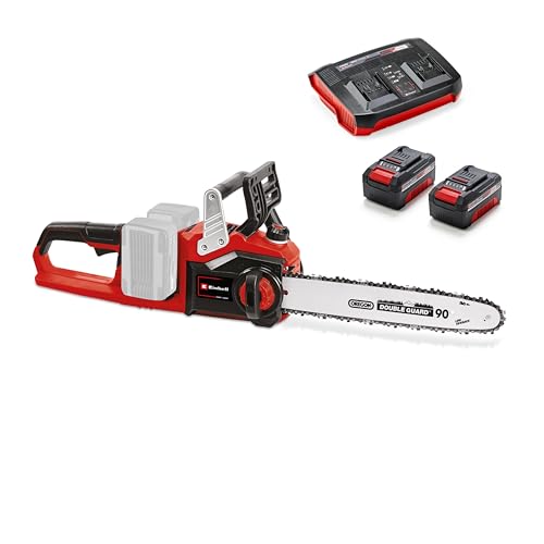 Einhell Akku-Kettensäge GE-LC 36/35 Li Power X-Change (Li-Ion, 36 V, 33 cm Schnittlänge, 15 m/s Schnittgeschwindigkeit, bürstenloser Elektromotor, inkl. 2x 4,0 Ah Akkus und Twincharger) von Einhell