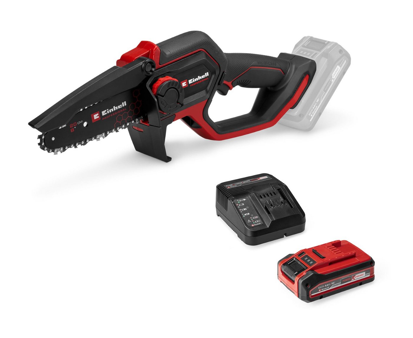 Einhell Akku-Kettensäge PROFESSIONAL Akku-Astkettensäge »GP-PS 18/20 Li BL« (1x4,0Ah), 19,2 cm Schwertlänge, Inkl. Akku und Ladegerät von Einhell