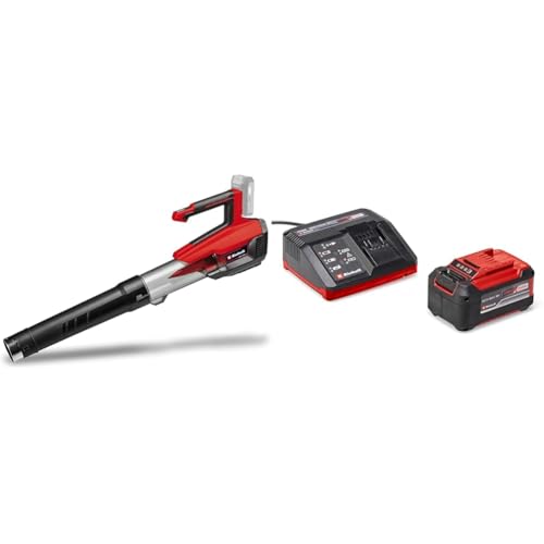 Einhell Akku-Laubbläser GP-LB 18/200 Li E Power X-Change (18 V, Brushless, Drehzahlregulierung, Axialgebläse-Technologie, inkl. 5, 2 Ah Akku und Ladegerät) von Einhell