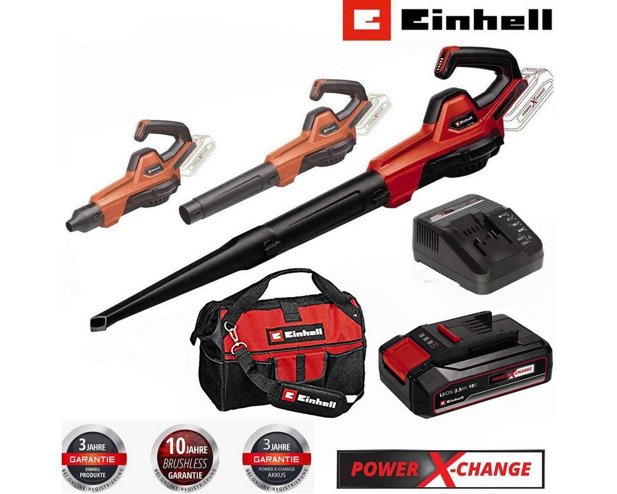 Einhell Akku-Laubbläser Universal Laubbläser GE-UB 18/250 Li 18V 250 km/h, Akku 2.5 Ah +Tasche Einhell Akku-Laubbläser Universal Laubbläser GE-UB 18/250 Li 18V 250 km/h, Akku 2.5 Ah +Tasche von Einhell