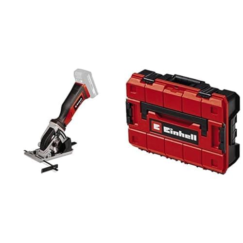 Einhell Akku-Mini-Handkreissäge TE-CS 18/89 Li - Solo Power X-Change (Lithium-Ionen, werkzeuglose Einstellung d. Schnitttiefe, hochwertiger Sägetisch, ohne Akku und Ladegerät, inkl. E-Case) von Einhell