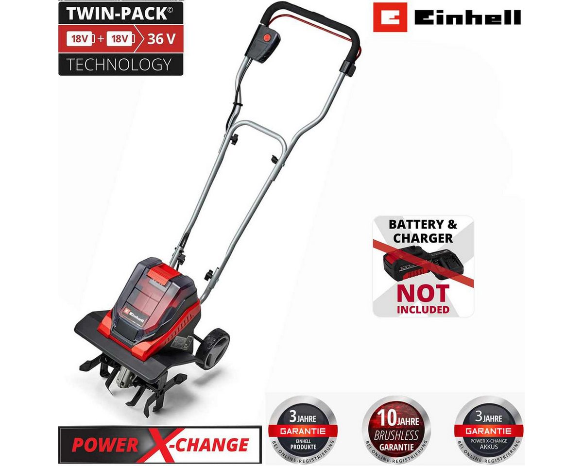 Einhell Akku-Motorhacke Akku-Bodenhacke GE-CR 30 Li-Solo 36V,(2 X 18V) Power X- Change von Einhell