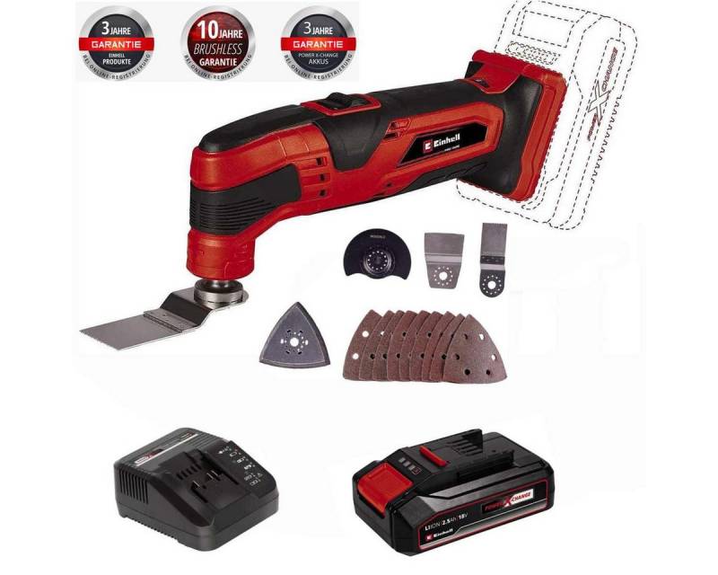 Einhell Akku-Multifunktionswerkzeug Akku-Multifunktionswerkzeug TC-MG 18 Li 18V Akku 2.5 Ah, Ladegerät von Einhell