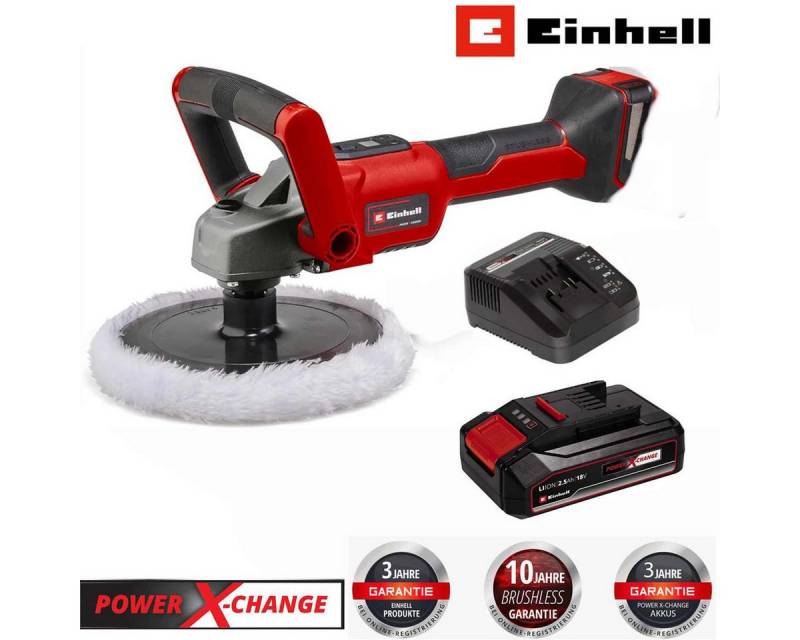 Einhell Akku-Poliermaschine Polier- / Schleifmaschine CE-CP 18/180 Li 18V Akku 2.5 Ah von Einhell
