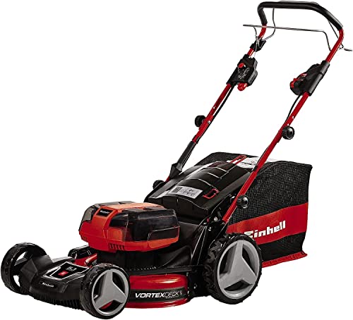 Einhell Akku-Rasenmäher GP-CM 36/47 S HW Li Kit Power X-Change (36 V, 47 cm Schnittbreite, bis 700 m², Brushless, Radantrieb, 75 L Fangkorb, inkl. 4x 4,0 Ah + 2x Twincharger) von Einhell