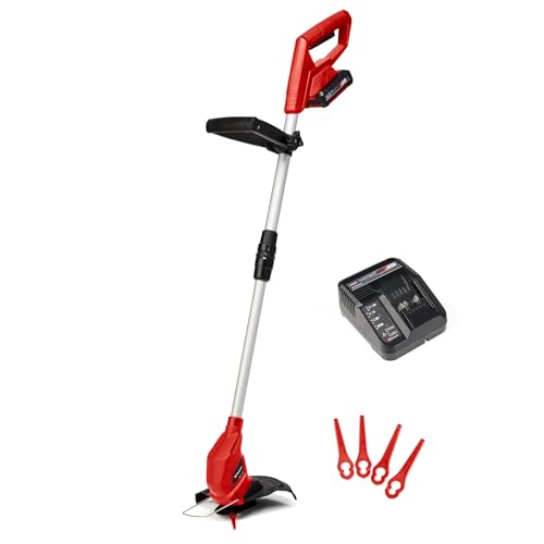 Einhell Akku-Rasentrimmer GC-CT 18/24 Li Power X-Change (18 V, Flowerguard, stufenlos teleskopierbarer Führungsholm, inkl. 20x Kunststoffmesser, 2,0 Ah PXC-Akku und Ladegerät) von Einhell