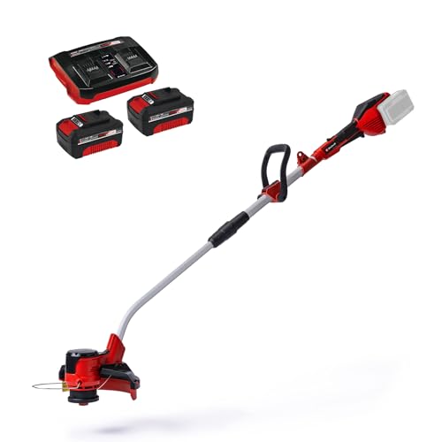 Einhell Akku-Rasentrimmer GE-CT 36/30 Li E Power X-Change (2x18 V, 9.000 U/min., elektr. Drehzahlregulierung, Fadenspule mit Tippautomatik, inkl. 2x 3,0 Ah Akku und Twincharger) von Einhell