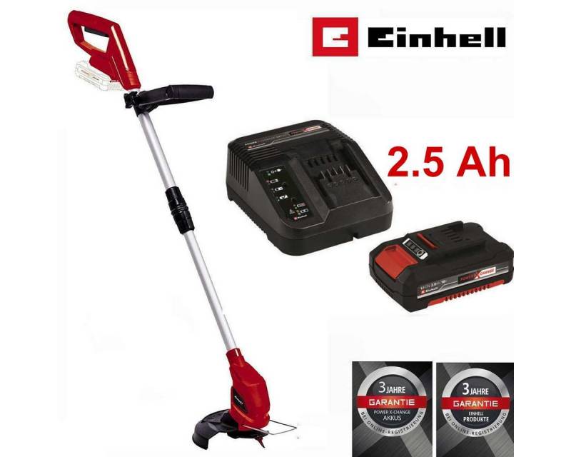 Einhell Akku-Rasentrimmer Rasentrimmer GC-CT 18/24 mit 2,5 Ah Akku und Ladegerät von Einhell