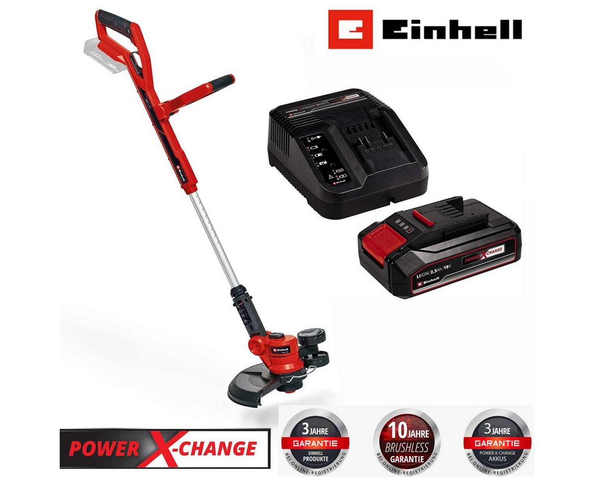 Einhell Akku-Rasentrimmer Rasentrimmer GE-CT 18/30 Akku 2.5 Ah 18V Ø 30 mm, Fadentrimmer Einhell Akku-Rasentrimmer Rasentrimmer GE-CT 18/30 Akku 2.5 Ah 18V Ø 30 mm, Fadentrimmer von Einhell