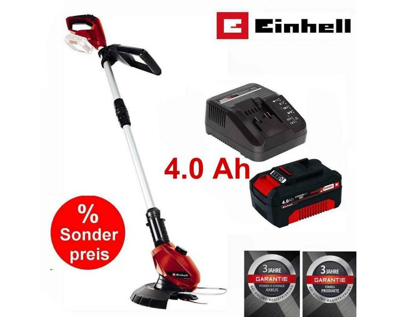 Einhell Akku-Rasentrimmer Rasentrimmer Power X-Change GE-CT 18 Li mit Akku 4.0 Ah Ladegerät von Einhell