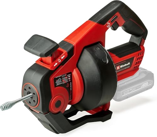 Einhell Akku-Rohrreiniger TE-DA 18/760 Li-Solo Power X-Change (18 V, Li-Ion, 7,6 m lange Reinigungsspirale, geeignet für Rohrdurchmesser 16-55 mm, Lieferung ohne Akku & Ladegerät) von Einhell