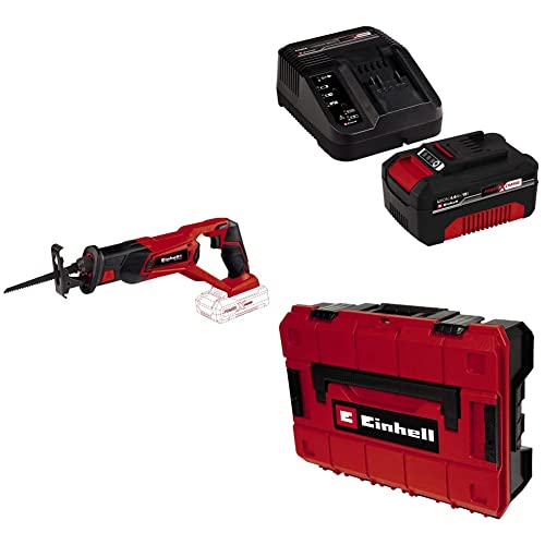 Einhell Akku-Universalsäge TE-AP 18/22 Li Power X-Change (18 V, Li-Ion, 2600 min-1 max. Hubzahl, 100 mm max. Schnitttiefe, inkl. 4,0 Ah Akku und Ladegerät, Koffer) von Einhell