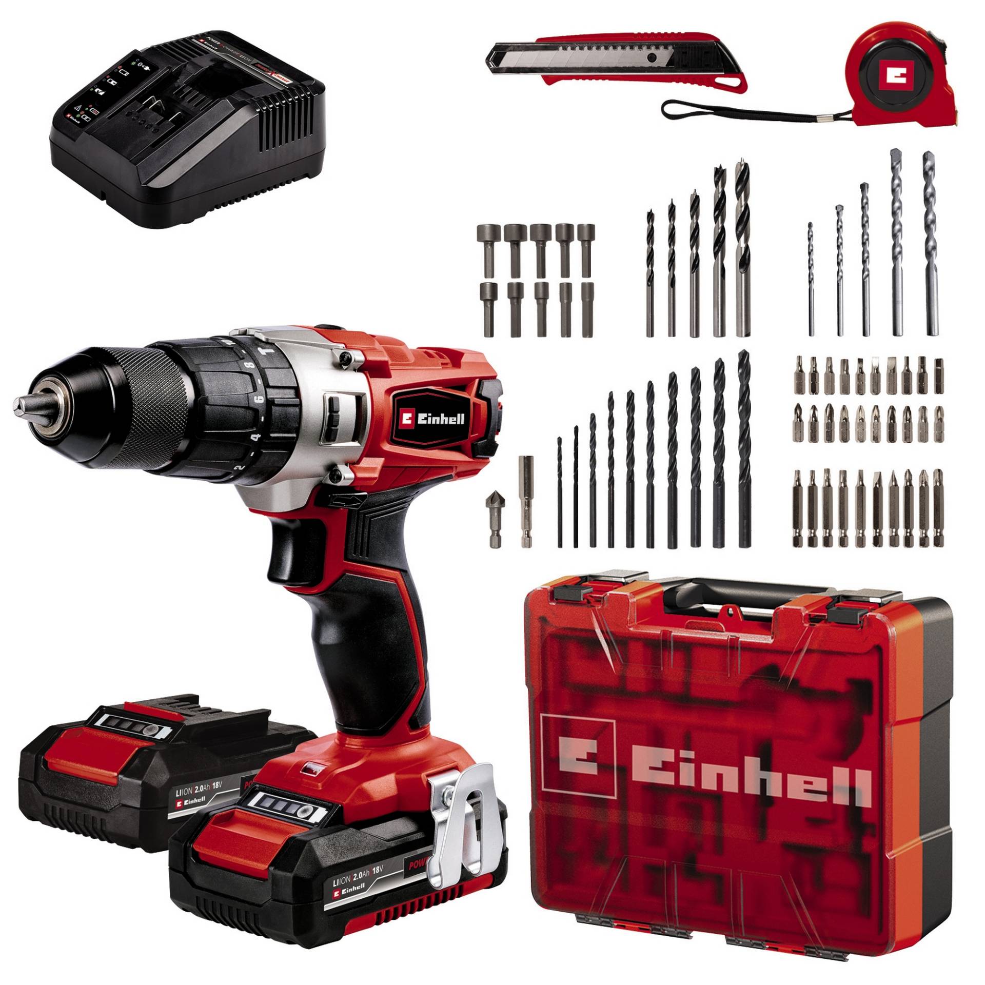 Einhell Akku-Schlagbohrschrauber 'TE-CD 18/2 Li-i +64' mit Akku und Ladegerät Einhell Akku-Schlagbohrschrauber 'TE-CD 18/2 Li-i +64' mit Akku und Ladegerät von Einhell