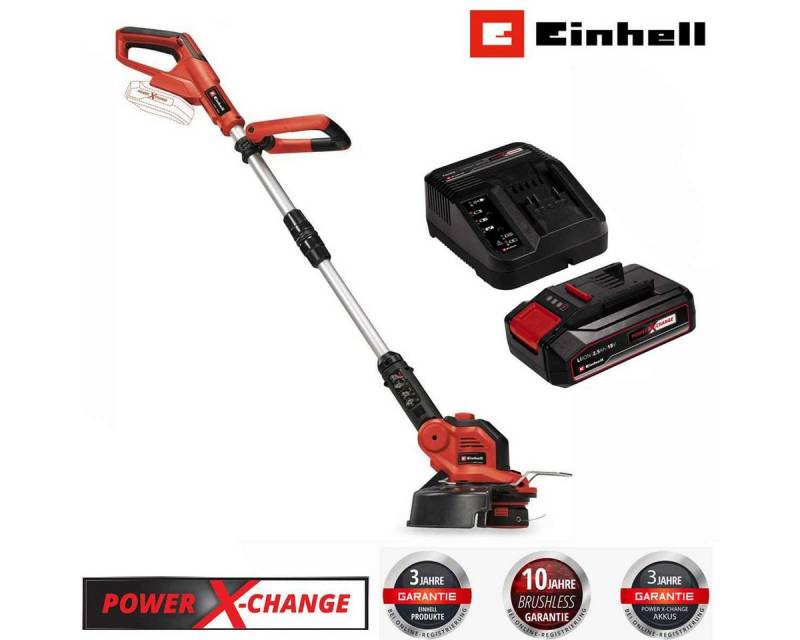 Einhell Akku-Schlagschrauber Rasentrimmer GE-CT 18/28 Akku 2.5 Ah Ladegerät 18V Ø 28mm Fadentrimmer von Einhell