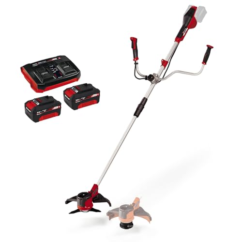 Einhell Akku-Sense AGILLO Power X-Change (Li-Ion, Batteriebetrieben, 2 x 18 V, max. Drehzahl 6300 min-1, max. Schnittbreite 30 cm, 3-Zahn-Messer, ohne Akku und Ladegerät) + Twincharger PXC-Starter-Kit von Einhell