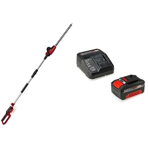 Einhell Akku-Teleskop-Heckenschere GC-HH 18/45 Li T Power X-Change (Lithium-Ionen, Hauptgriff drehbar, Metallgetriebe, Motorkopf 7-fach neigbar, inkl. 4,0 Ah Akku und Ladegerät) von Einhell