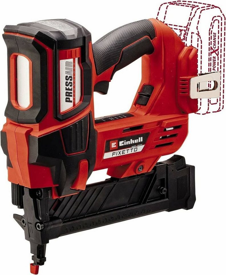 Einhell Akku-Tacker FIXETTO 18/38 S, 18 in V, (Solo, inkl. Gürtelclip & 500 Klammern - ohne Akku & Ladegerät), Tiefeneinstellung, Magazin Füllstandsanzeige von Einhell