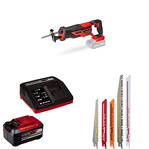 Einhell Akku-Universalsäge TE-AP 18/26 Li Power X-Change (18V, 26 mm Hubhöhe, 18 cm Schnitttiefe in Holz, inkl. 5,2 Ah Akku, Fastcharger und Sägeblatt-Set) von Einhell