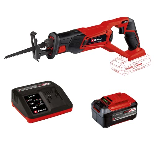 Einhell Akku-Universalsäge TE-AP 18/22 Li Power X-Change (18 V, Li-Ion, 2600 min-1 max. Hubzahl, 100 mm max. Schnitttiefe, inkl. 5,2 Ah Akku und Ladegerät) von Einhell