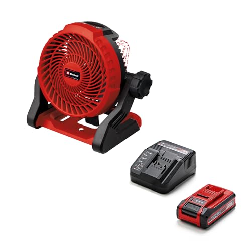 Einhell Akku-Ventilator GE-CF 18/2200 Li Power X-Change (3 Geschwindigkeitsstufen, 360° drehbarer Ventilatorkopf, inkl. 3,0 Ah PLUS Akku und Ladegerät) von Einhell