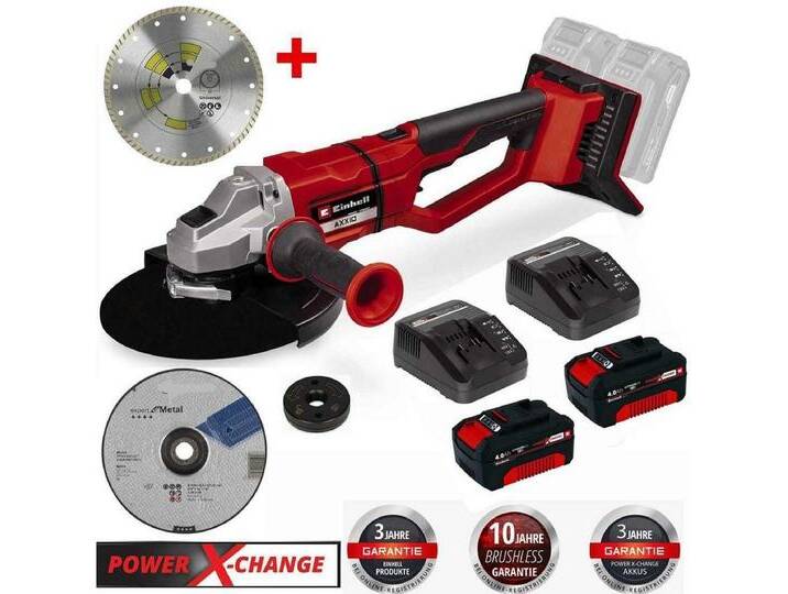 Einhell Akku-Winkelschleifer AXXIO 18/125 Q Li-18 V,mit Akku 4 Ah / Ladegerät Trennscheiben Einhell Akku-Winkelschleifer AXXIO 18/125 Q Li-18 V,mit Akku 4 Ah / Ladegerät Trennscheiben von Einhell
