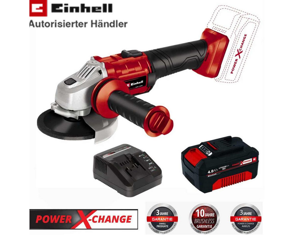 Einhell Akku-Winkelschleifer Einhell Akku-Winkelschleifer TC-AG 18/8500 Li 125mm mit Akku 4.0 Ah Einhell Akku-Winkelschleifer Einhell Akku-Winkelschleifer TC-AG 18/8500 Li 125mm mit Akku 4.0 Ah von Einhell