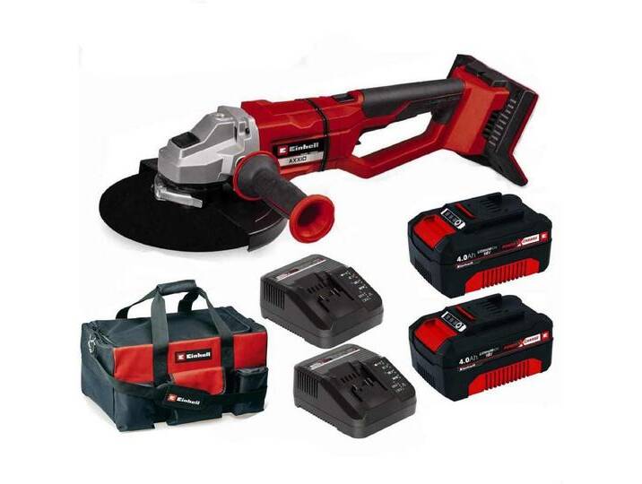 Einhell Akku-Winkelschleifer Professional Winkelschleifer AXXIO 36/230 Q 36V,Akku 4.0 Ah + Tasche von Einhell
