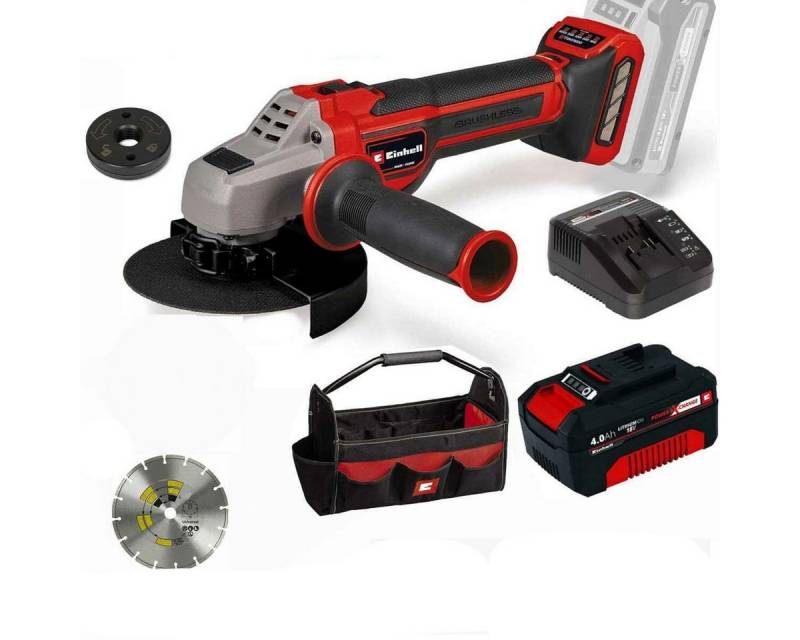 Einhell Akku-Winkelschleifer Winkelschleifer TP-AG 18/125 CE Q Li-18V Akku 4.0 Ah Trennscheibe Bag Einhell Akku-Winkelschleifer Winkelschleifer TP-AG 18/125 CE Q Li-18V Akku 4.0 Ah Trennscheibe Bag von Einhell