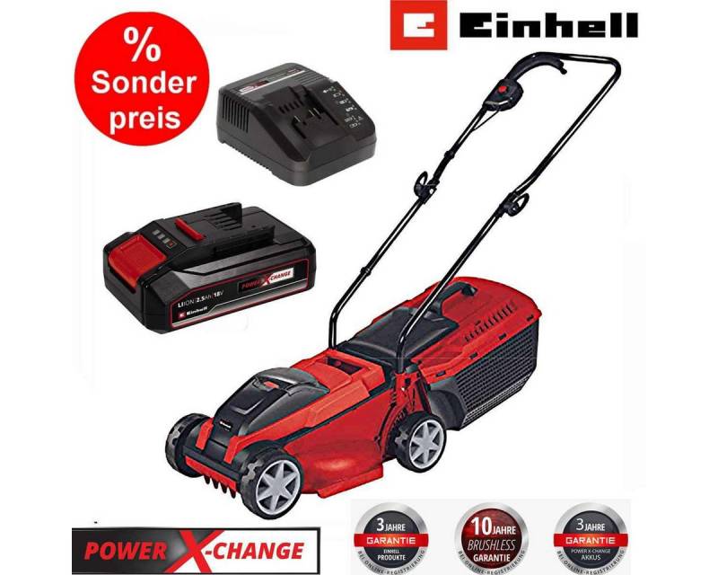 Einhell Akkurasenmäher City Rasenmäher GC-RM 18 Li- Kit 18V, Akku 2.5 Ah 32 cm Schnittbreite von Einhell