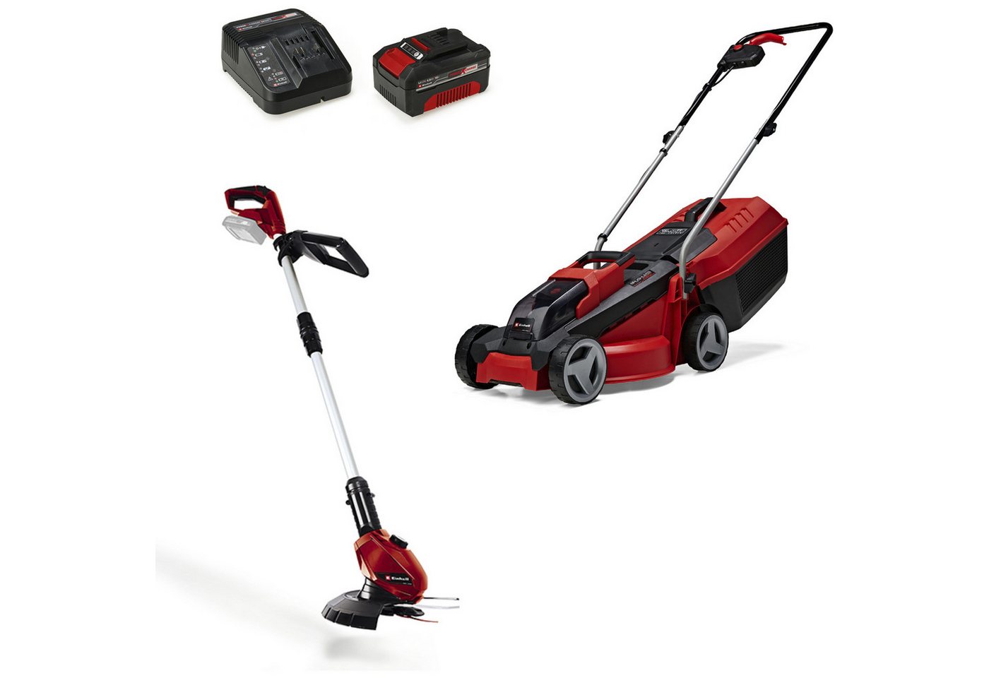 Einhell Akkurasenmäher EINHELL Akku-Rasenmäher-Set GE-CM 18/30 +, (Li-Ionen Akku 4,0Ah) von Einhell