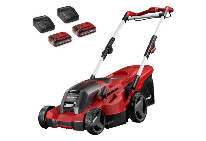 Einhell Akkurasenmäher EINHELL Akku-Rasenmäher-Set GE-CM 36/37 Li, 36Volt, (2x Li-Ionen Plus Akku 4,0Ah) von Einhell
