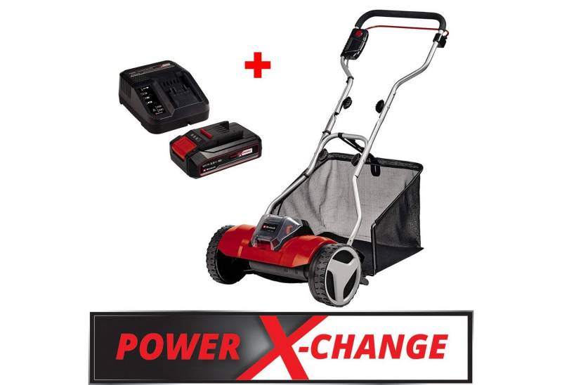 Einhell Akkurasenmäher Einhell Akku-Spindelmäher GE-HM 18/38 Li-Solo + 2,5 AH Starterkit, 38 cm Schnittbreite, (Produkt) von Einhell