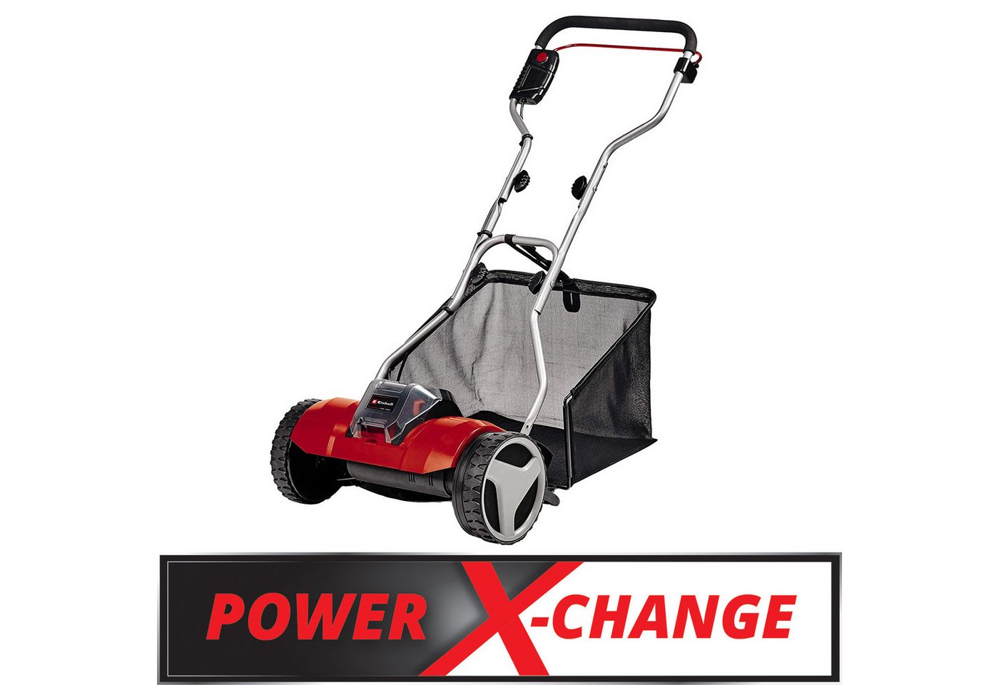 Einhell Akkurasenmäher Einhell Akku-Spindelmäher GE-HM 18/38 Li-Solo, 38 cm Schnittbreite, (ohne Akku und Ladegerät), 4-stufige Schnitthöhenverstellung, Mähspindel mit 5 Stahlmessern von Einhell