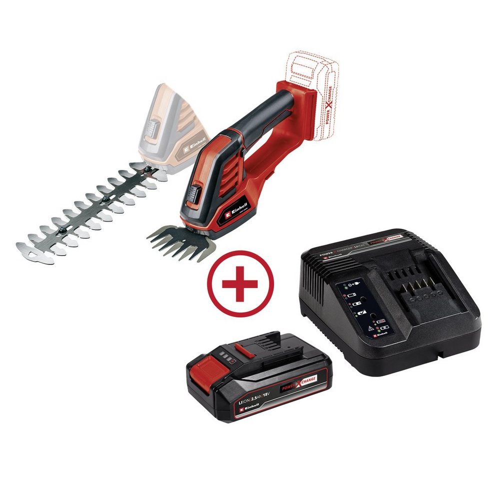 Einhell Baum- und Strauchschneider Einhell GE-CG 18/100 Li + 2,5 Ah Starter-Kit Akku Gras- und Strauchsch von Einhell