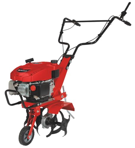 Einhell Benzin-Bodenhacke GC-MT 2236 (2.2 kW, 2 L Tank, 22 cm Arbeitstiefe, 36 cm Arbeitsbreite, 4 robuste Hackmesser, höhenverstellbarer Bremssporn und Führungsgriffe, Hackmesserstop) von Einhell