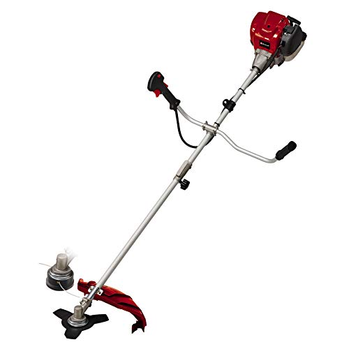 Einhell Benzin-Sense GC-BC 36-4 S (1 kW, 42 cm Schnittbreite Faden, 25.5 cm Schnittbreite Messer, Alu-Hand-/Bikegriff mit Bedienelementen, Alurohrführungsholm, 3-Zahn-Messer + Doppelfadenspule) von Einhell