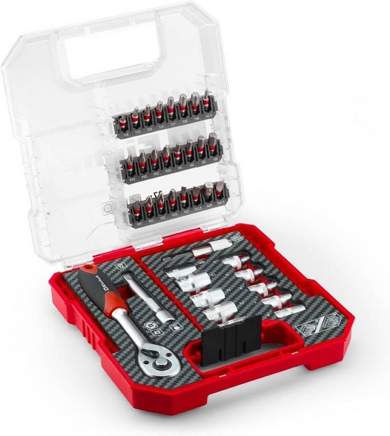 Einhell Bit-Set, L-CASE 37-tlg. Bit- und Ratschen-Set (25-mm-Bits, Ratsche, Sch Einhell Bit-Set, L-CASE 37-tlg. Bit- und Ratschen-Set (25-mm-Bits, Ratsche, Sch von Einhell