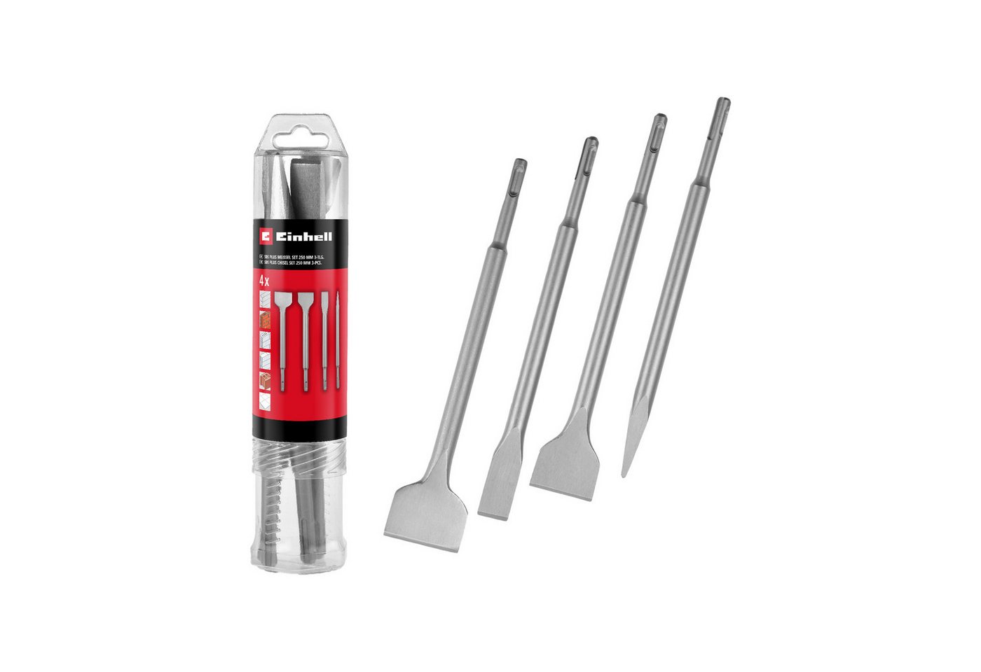 Einhell Bohr-Meißel-Set EINHELL SDS-Plus Meißel-Set 247205, 250 mm, 4-teilig Einhell Bohr-Meißel-Set EINHELL SDS-Plus Meißel-Set 247205, 250 mm, 4-teilig von Einhell