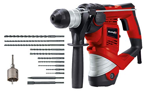 Einhell Bohrhammer Set TC-RH 900 (900 W, 3 J, Bohrleistung in Beton 26 mm, SDS-Plus-Aufnahme, inkl. 12 tlg. Bohr- und Meißelset) + kwb Hohlbohrkrone 68 mm Hartmetall 175366 von Einhell