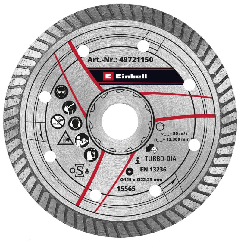 Einhell Diamant-Trennscheibe für Fliesenschneider und Winkelschleifer 115 x 1,4 mm von Einhell