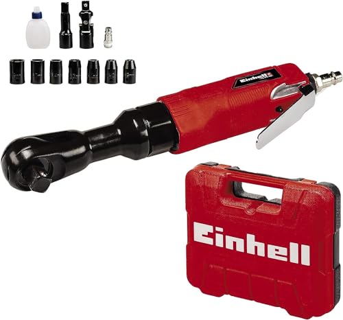 Einhell Druckluft-Ratschenschrauber TC-PR 68 (max. 6.3 bar, geeignet zum Befestigen und Lösen von Schrauben, inkl. 7 Steckschlüssel, Transport-/Aufbewahrungskoffer, ohne Öl) von Einhell