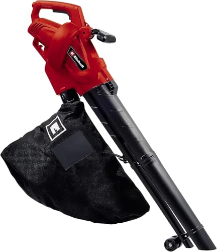 Einhell Elektro-Laubsauger GC-EL 3024 E (Saug-/Blasfunktion, Saugrohr Ø 75 mm, Saugleistung 650 m³/h, Häckselfunktion, Häckselrate 10:1, Blasgeschwindigkeit 240 km/h, Fangsack 40 L) von Einhell