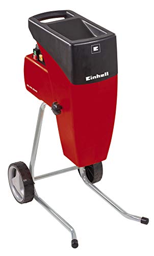 Einhell Elektro-Leisehäcksler GC-RS 2540 (Schneidwalze, Drehrichtungsumschalter, große Trichteröffnung, robustes Fahrgestell, inkl. Gartenabfallsack) von Einhell