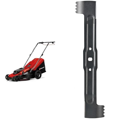 Einhell Elektro-Rasenmäher GC-EM 1800/43 (1.800 W, 43 cm Schnittbreite, bis 800 m², 50 L Fangkorb, zentrale Schnitthöhenverstellung mit 20-65 mm Schnitthöhe, inkl. Ersatzschwert) von Einhell