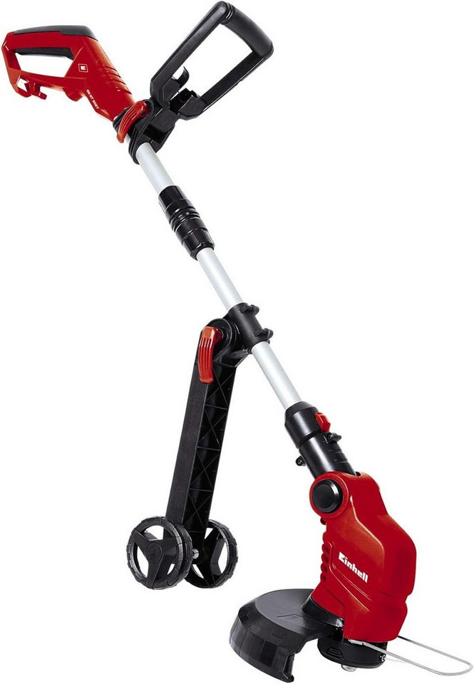 Einhell Elektro-Rasentrimmer GE-ET 5027, 230 Volt cm Arbeitsbreite Messer, 27cm cm Arbeitsbreite Faden, (mit praktischer Führungsrolle), Motorkopf 5-fach schwenkbar, Führungsholm stufenlos teleskopierbar von Einhell