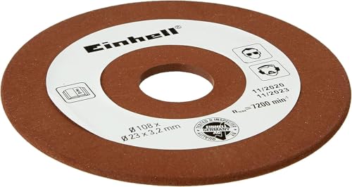 Original Einhell Ersatzschleifscheibe Ø 108 mm (Sägekettenschärfgerät-Zubehör, Stärke 3,2 mm, 23 mm Aufnahme, Körnung P100, passend für Einhell Sägekettenschärfgeräte) Original Einhell Ersatzschleifscheibe Ø 108 mm (Sägekettenschärfgerät-Zubehör, Stärke 3,2 mm, 23 mm Aufnahme, Körnung P100, passend für Einhell Sägekettenschärfgeräte) von Einhell