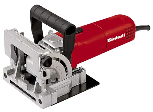 Einhell Flachdübelfräse TC-BJ 900 (860 W, 14 mm, Winkel- und Höheneinstellung, Staubfangsack, Koffer) von Einhell