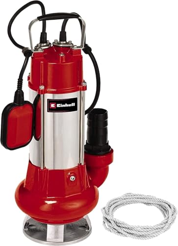 Einhell GC-DP 1340 G Schmutzwasserpumpe (1300W, Ø40mm Fremdkörper, 23.000L/h Förderleistung, Schwimmerschalter, Tragegriff, inkl. Universalanschlüsse) von Einhell